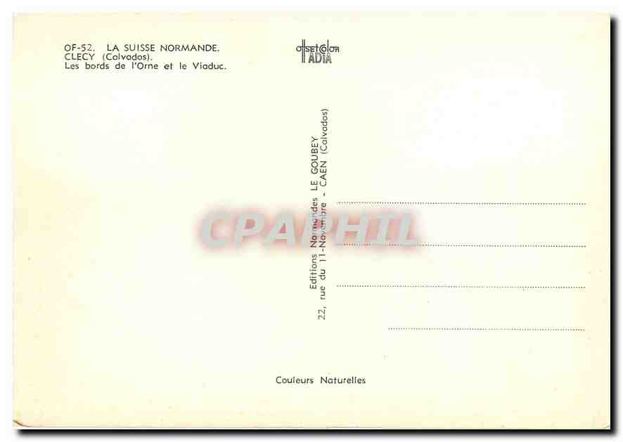 CPM Clecy Calvados Les bords de l'Orne et le Viaduc Camping — Rückseite