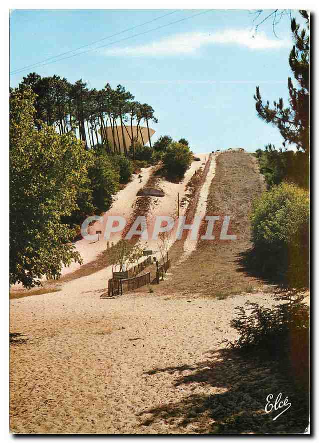 CPM Arcachon Gironde La Piste de Ski au coeur de la Ville d'Hiver 