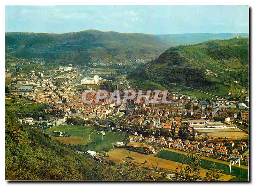 CPM Saint Affrique Aveyron Surnommee La Ville aux sept collines Vue generale 