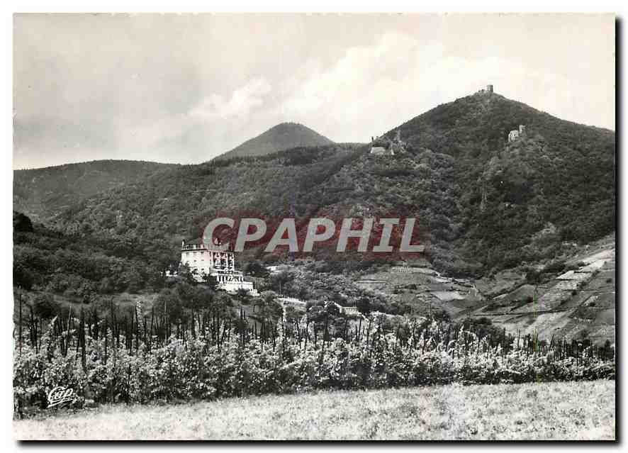 CPM Ribeauville Les Trois Chateaux et Hotel Belle Vue 
