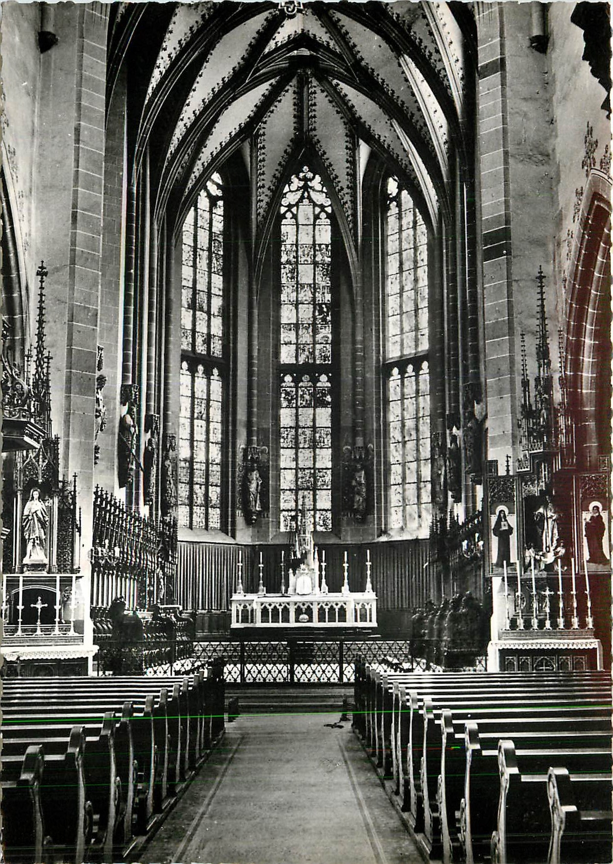 Thann (Haut-Rhin) — Intérieur de la Cathédrale Saint-Thiébaut — Imprimerie M. Lescuyer et Fils, Lyon