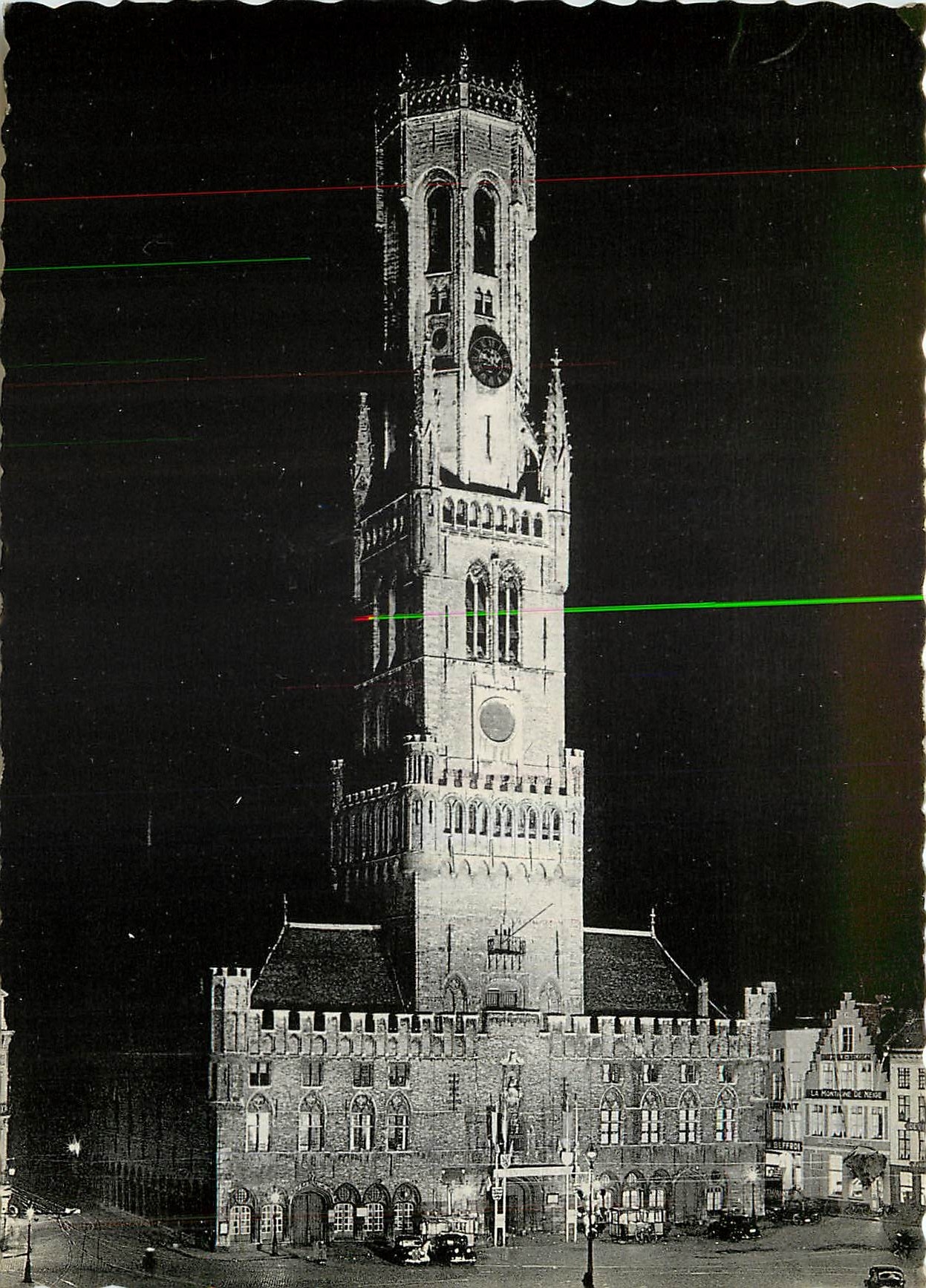 CPM Bruges Le Beffroi illumine 