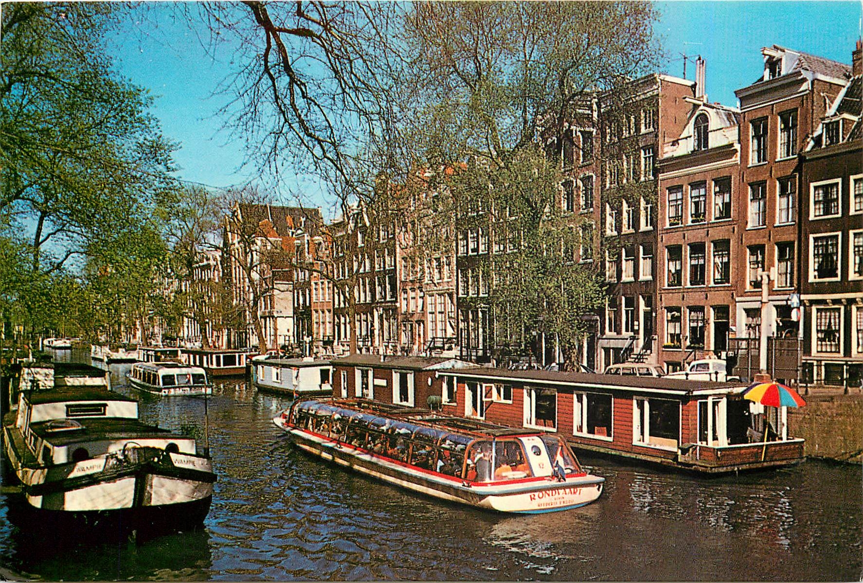 CPM Amsterdam Holland Woonboten in de Herengracht 