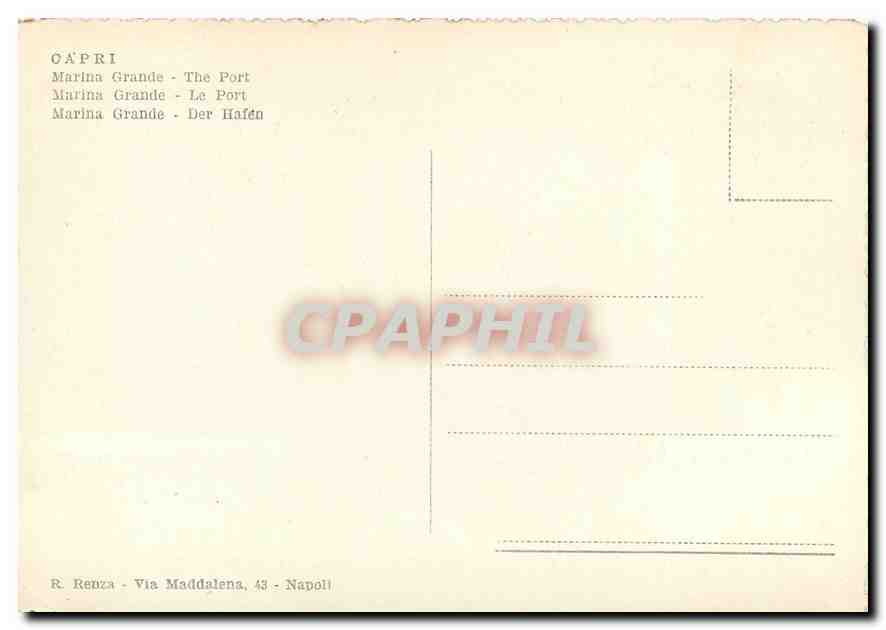 CPM Capri Marina Grande el Porto  — Rückseite