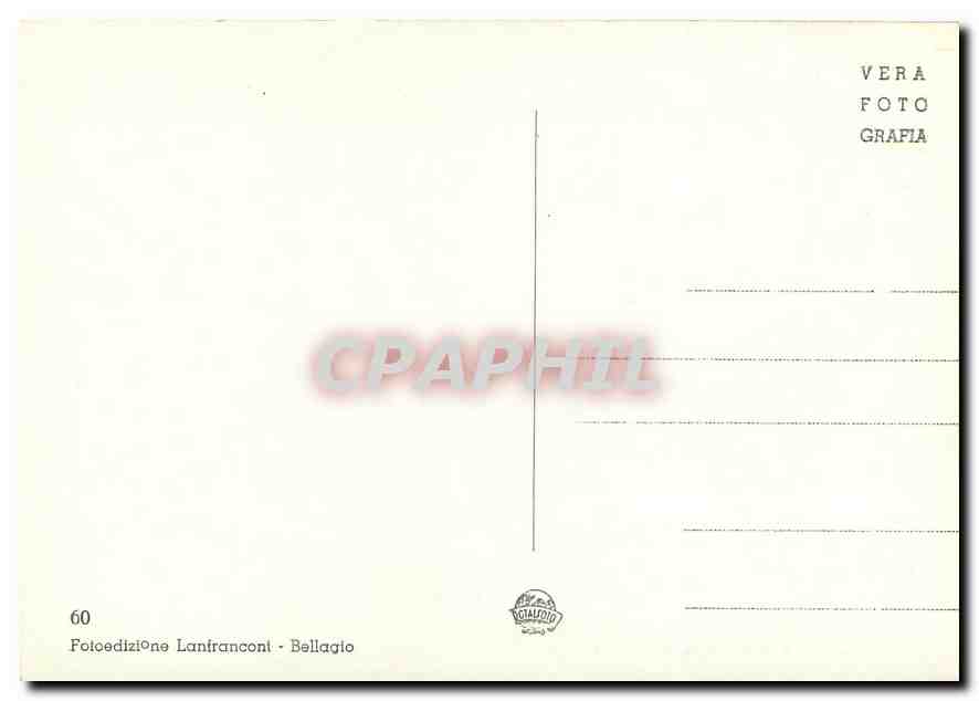 CPM Bellagio Grand Hotel Villa Serbelloni  — Rückseite
