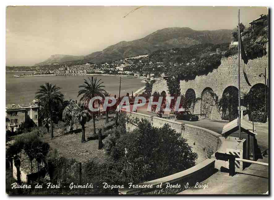 CPM Riviera dei Fiori Grimaldi Dogana Francese al Ponte S Luigi 