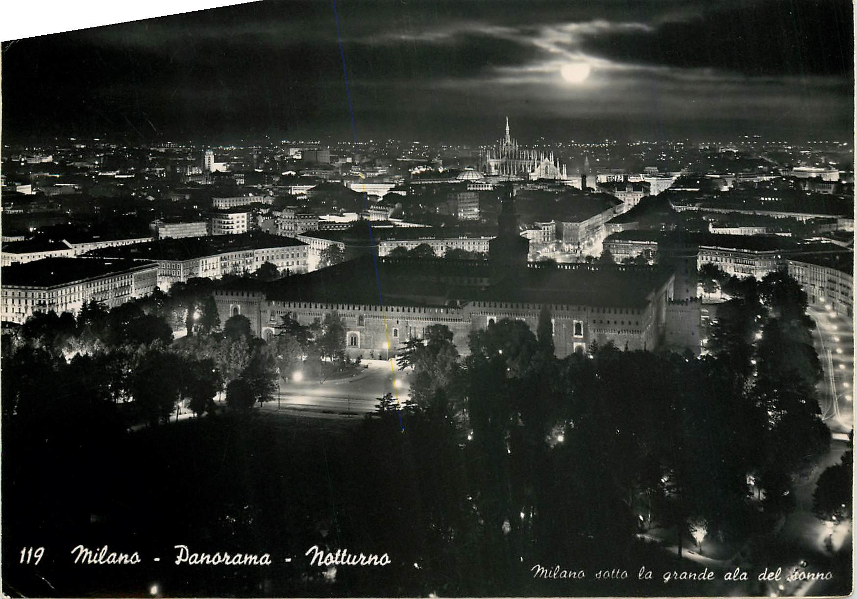 CPM Milano Panorama Notturno 
