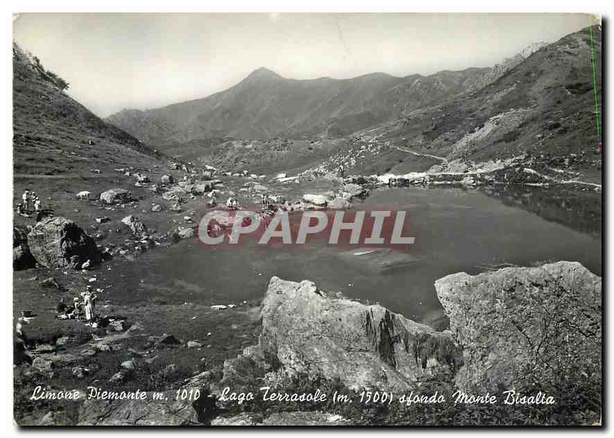 CPM Limone Piemonte Lac Terrasole sur le fond Mont Bisalta 