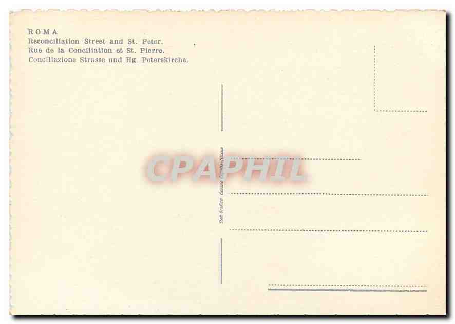 CPM Roma Via Della Conciliazione ES pietro  — Rückseite