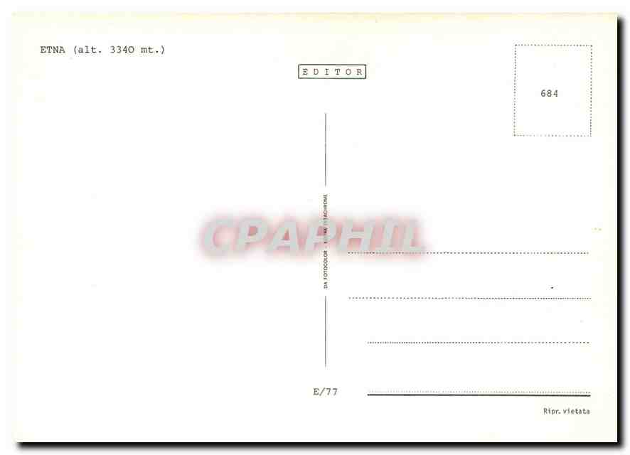 CPM Saluti Dall'Etna  — Rückseite