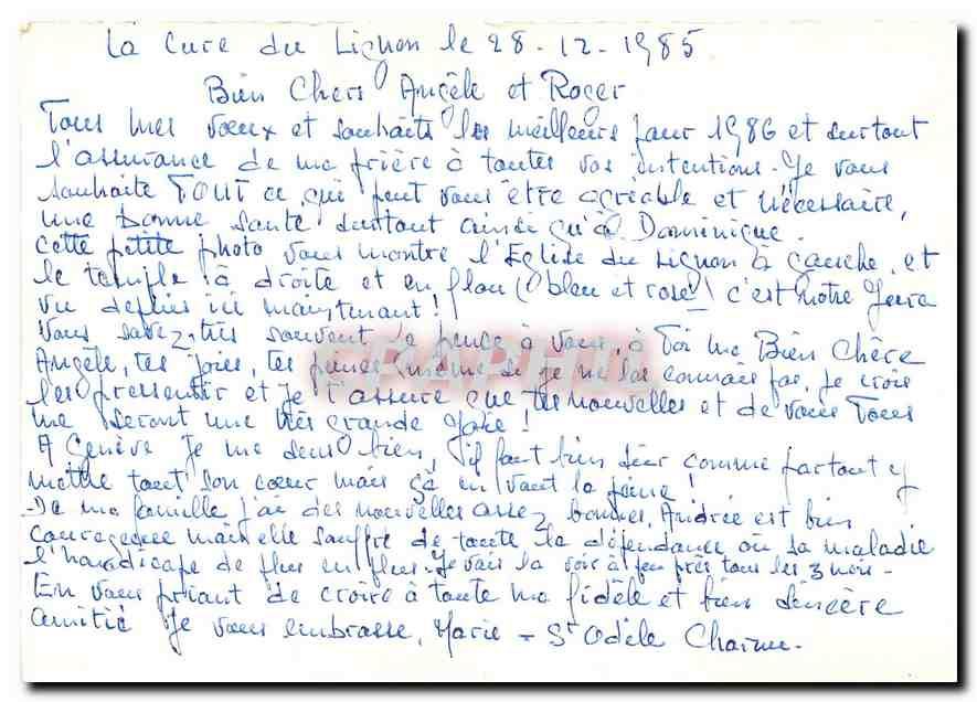 CPM La Cure de Lignon — Rückseite