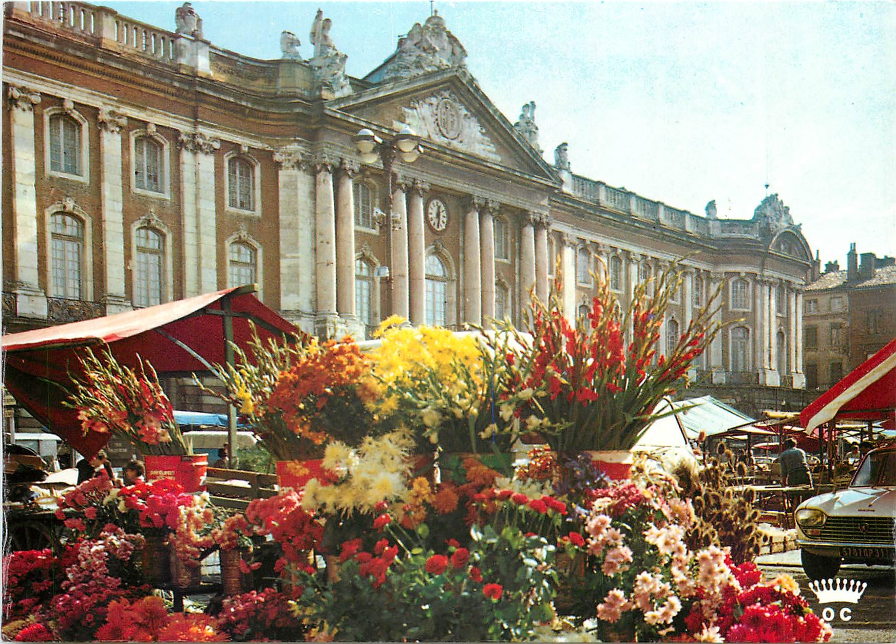 Toulouse - La Ville Rose — Marché aux Fleurs sur la Place du Capitole — Éditions F. LOUBATÈRES