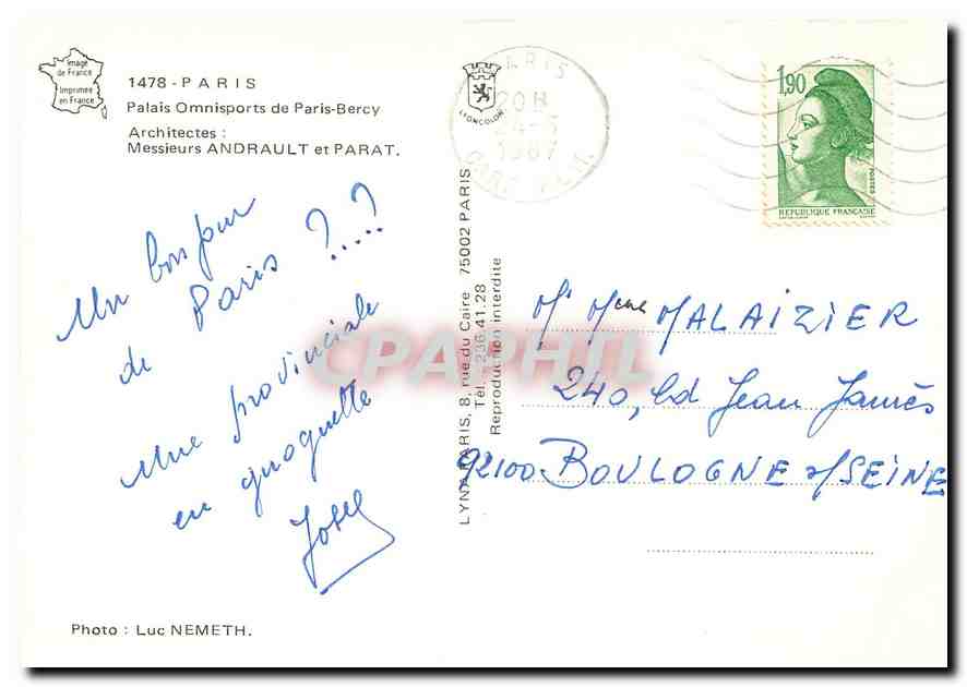 CPM Palais Omnisports de Paris Bercy  — Rückseite