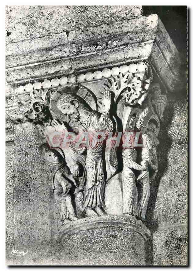 CPM Saulieu Cote d'Or Basilique St Andoche Les Chapiteaux Resurecction 