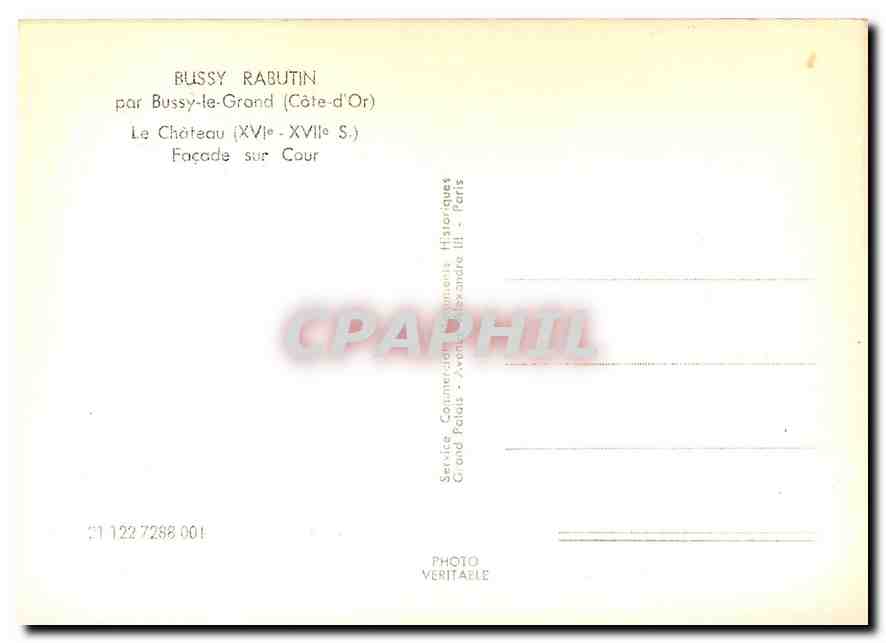 CPM Bussy Rabutin par Bussy le Grand Cote d'Or Le Chateau Facade sur Cour  — Rückseite