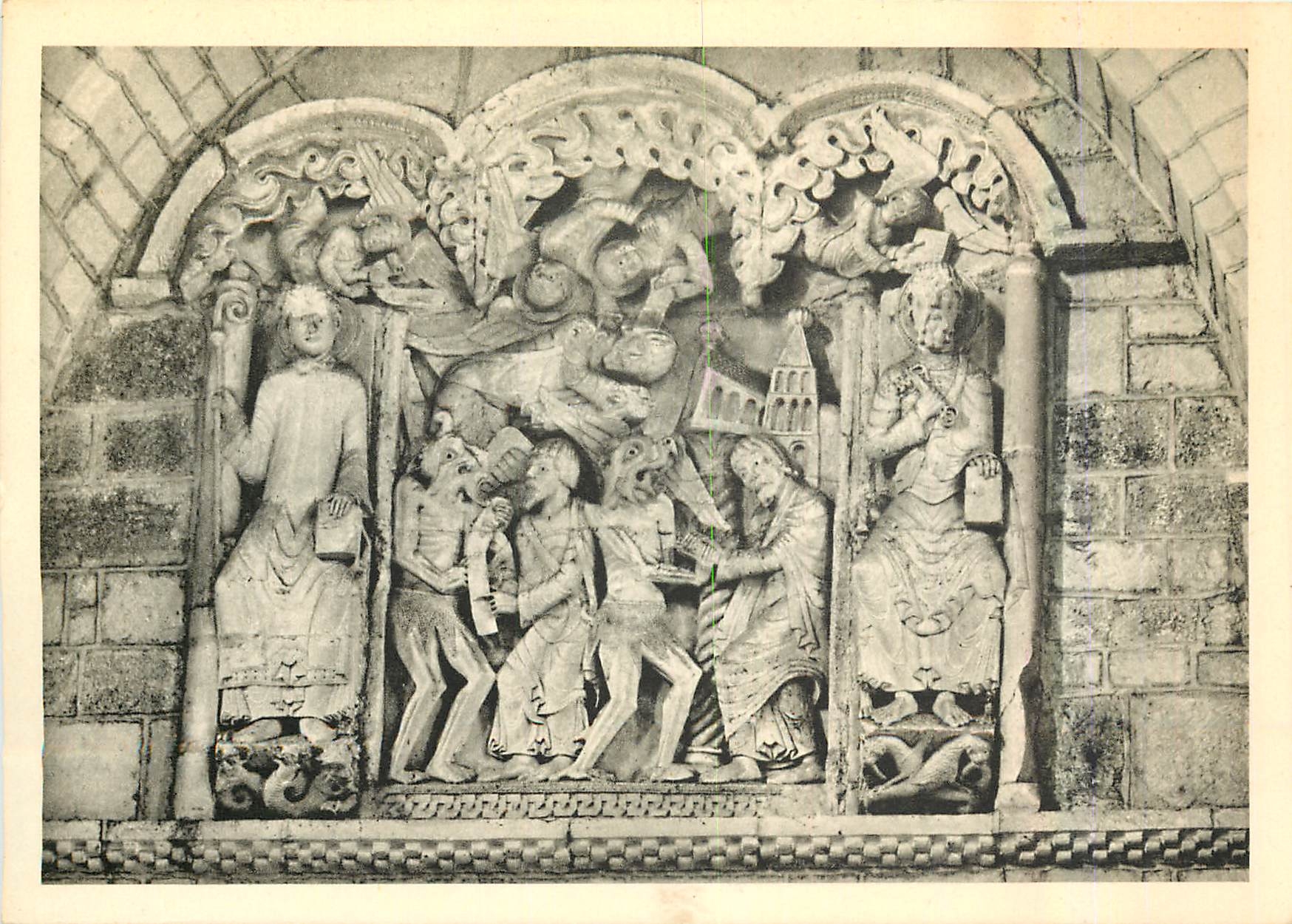 CPA Souillac Eglise abbatiale La legende du Moine Theopile 