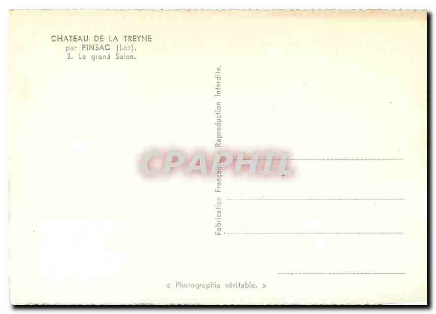 Château de La Treyne — Le grand Salon — par Pinsac (Lot) — Verso
