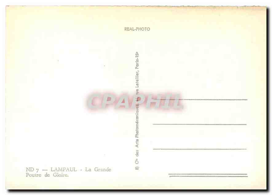 CPA Lampaul La Grande Poutre de Cloire  — Rückseite