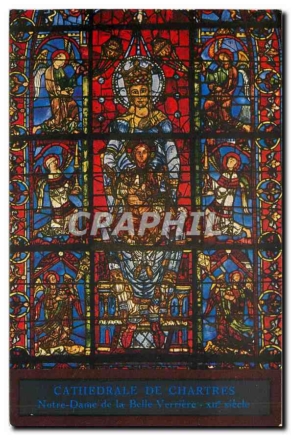 CPA Chatedrale de Chartres Notre Dame de la Belle Verriere 