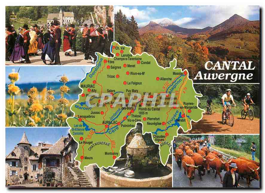 CPM Cantal Auvergne Groupe folklorique Laa Sagraniere 