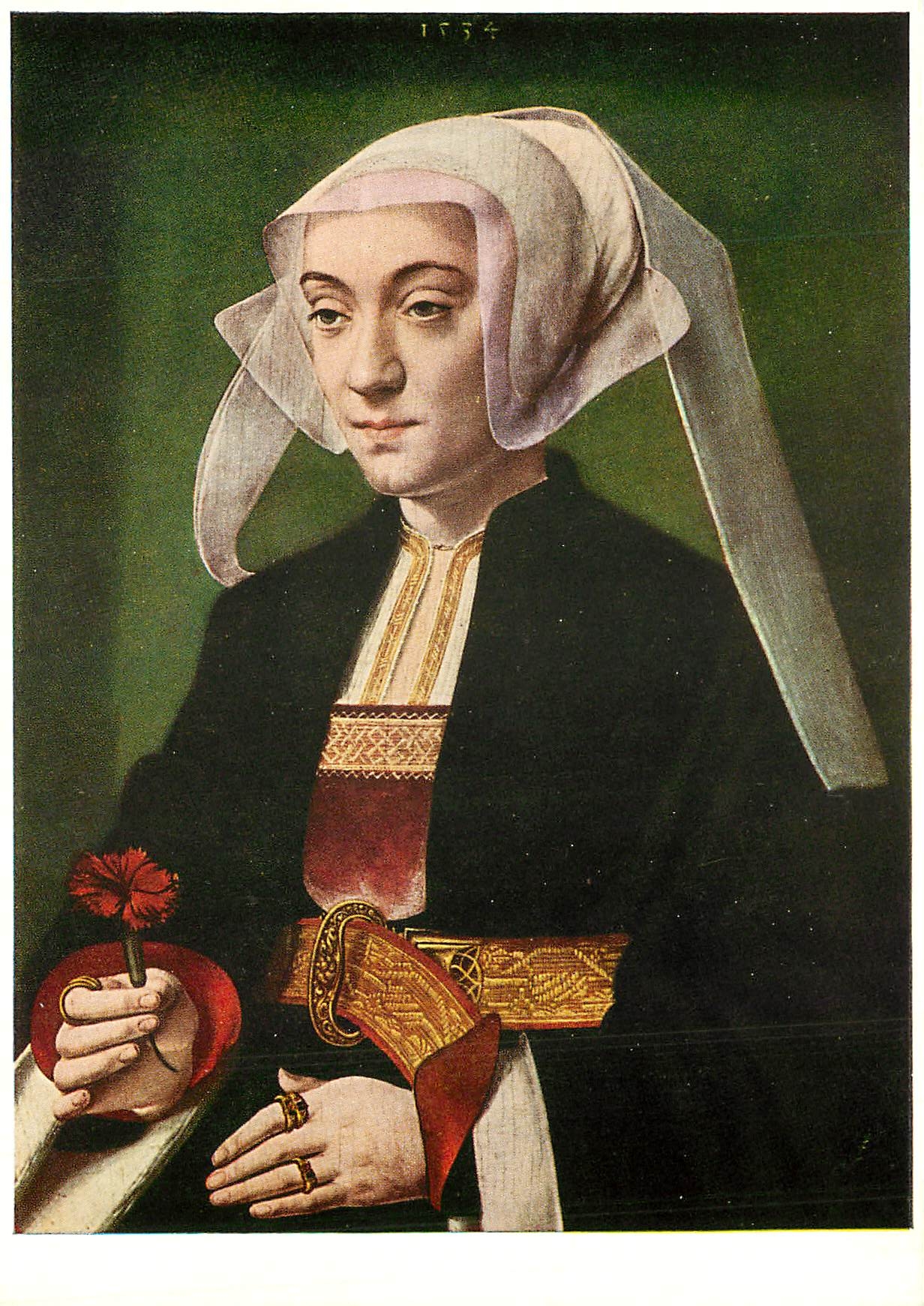 CPM Barthel Bruyn Portrait de jeune femme 