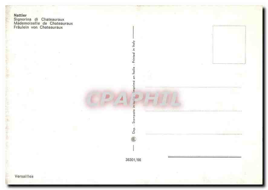 CPM Nattier Mademoiselle de Chateauraux  — Verso