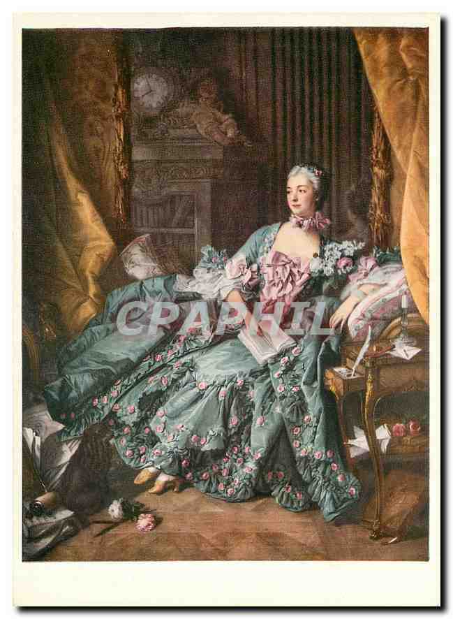 CPM Francois Boucher Madame la Marquise de Pompadour 