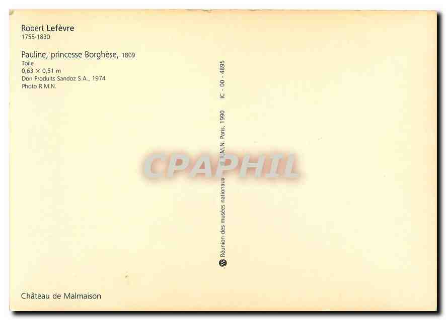 CPM Robert Lefevre Pauline princesse Borghese  — Rückseite