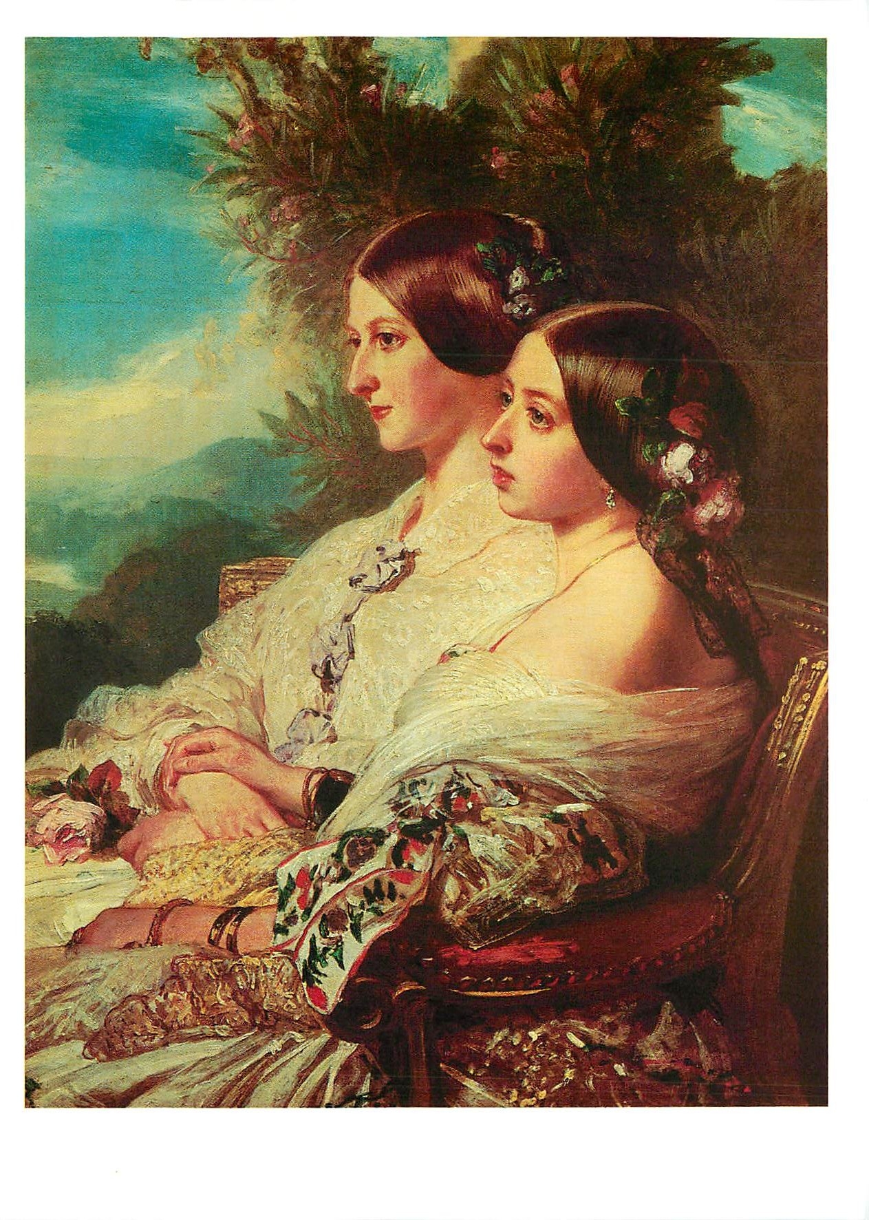 CPM FX Winterhalter Les cousines la reine Victoria et la princesse Victoire 