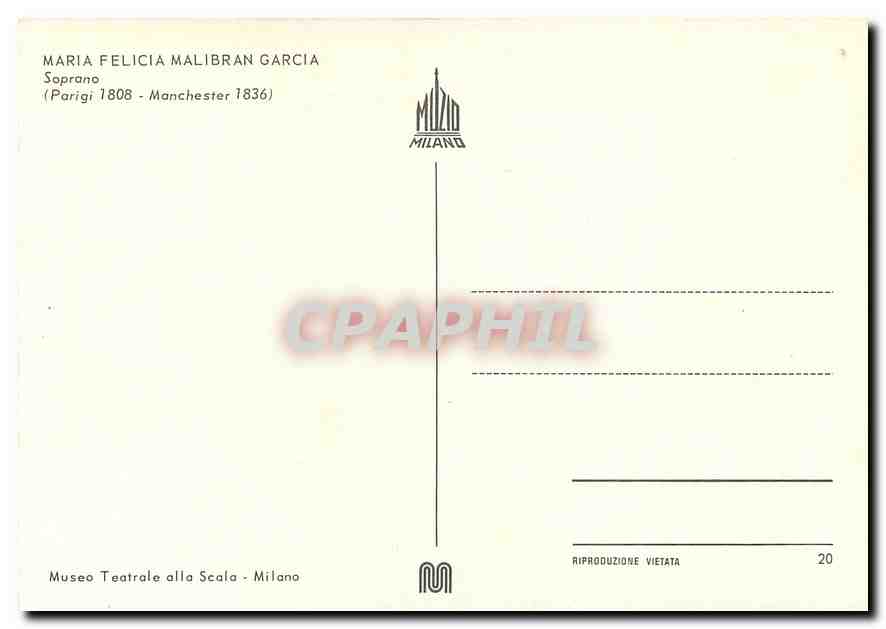 CPM Maria Felicia Malibran Garcia Soprano  — Verso