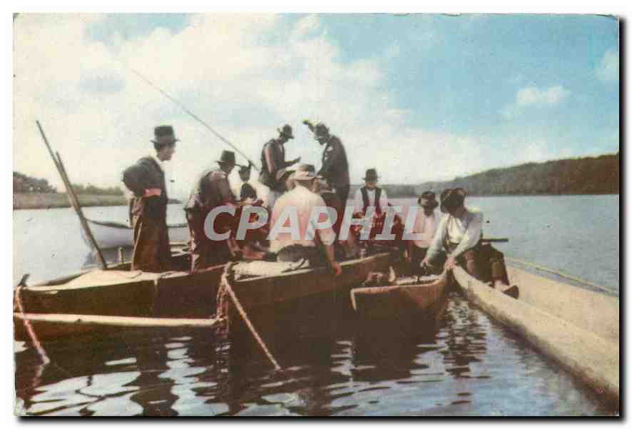 CPA Republica Populara Romana Pecheurs sur le lac Snagov 