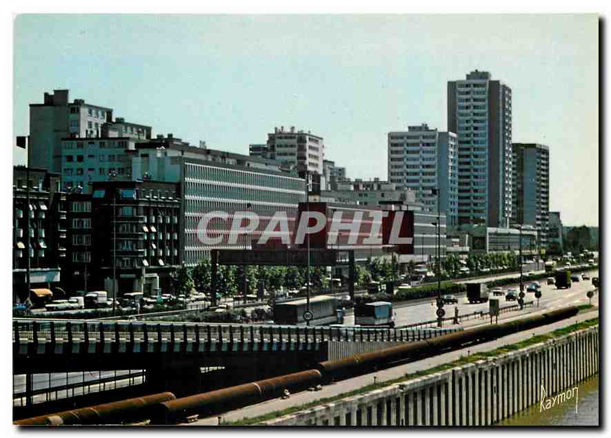 CPM Charenton Val de Marne Le Quai des Carrieres et l'autoroute 
