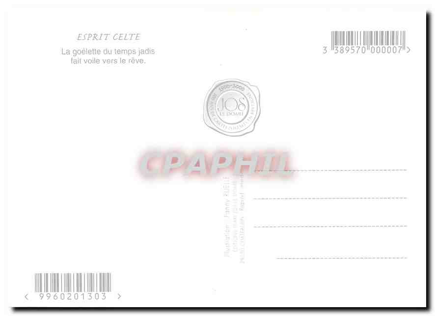 CPM Esprit Celte La goelette du temps jadis fait voile vers la reve  — Rückseite