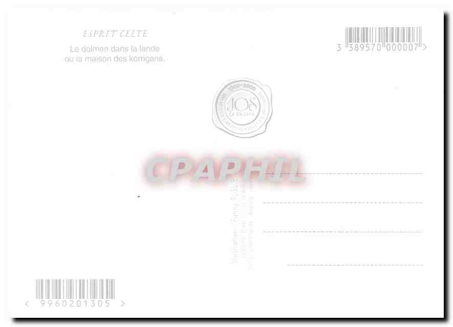 CPM Esprit Celte Le dolmen dans la lande ou la maison des korrigans  — Rückseite