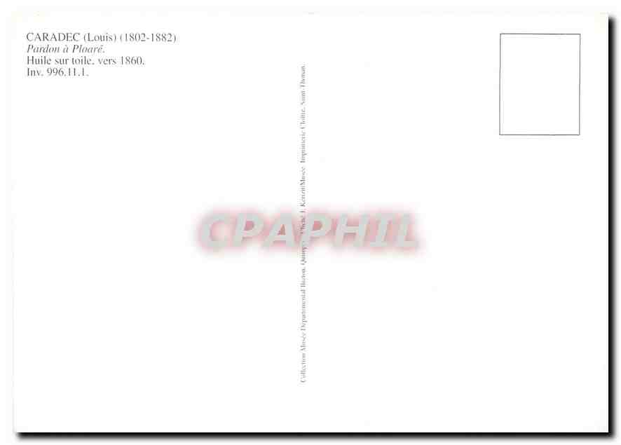CPM Caradec Louis Pardon a Ploare Huile sur toile  — Rückseite