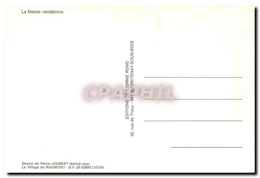 CPM La Messe vendeene  — Back