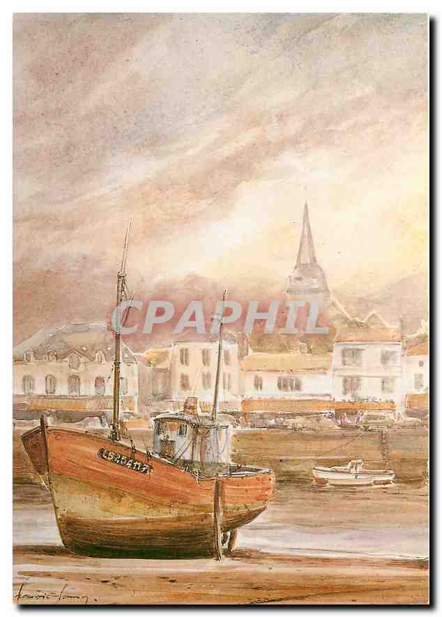 CPM Aquarelle Peu a peu Lumineux Le matin est de la nacre bleau 