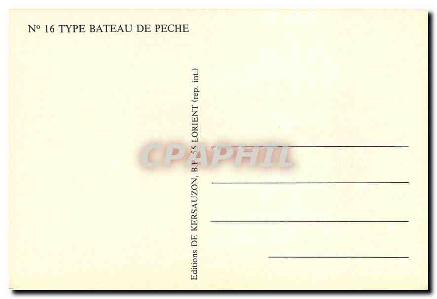 CPM Type Bateau de Peche  — Back