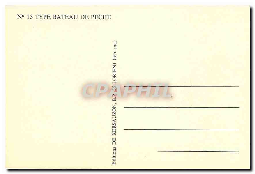 CPM Type Bateau de Peche  — Verso