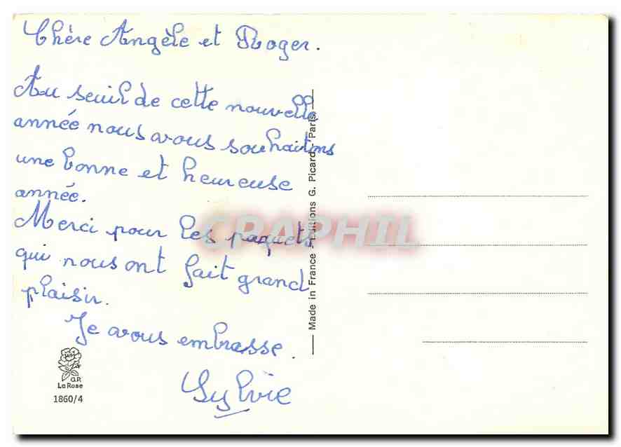 CPM Bonne Annee  — Rückseite