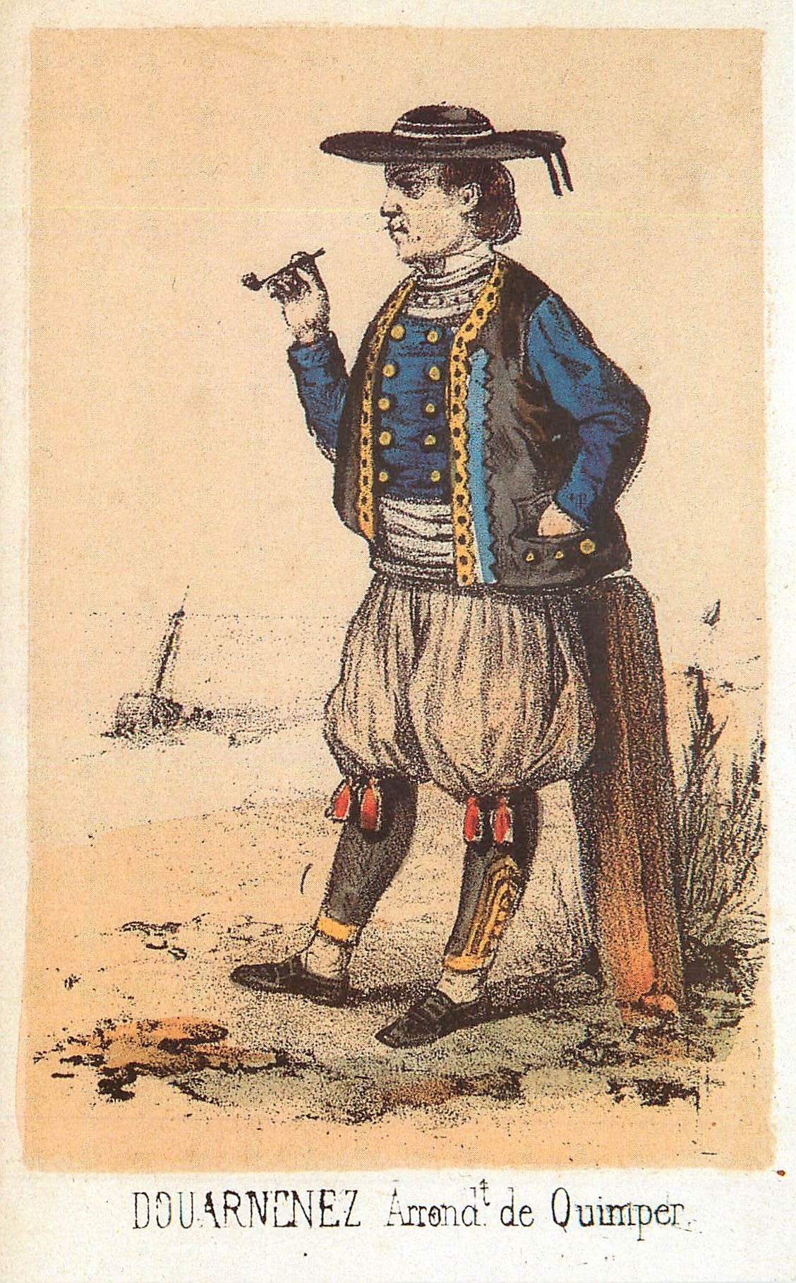 CPM Homme de Douarnenez Finistere Souvenir de la Basse Bretagne 