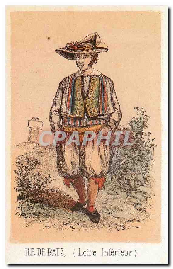 CPM Homme de Bourg de Batz Loire Atlantique Souvenir de la Basse Bretagne 