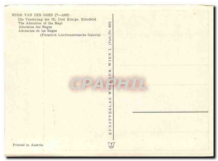 CPM Hugo Van Der Goes Die  — Back