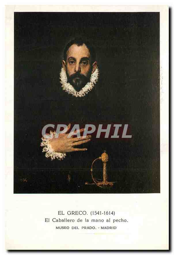 CPM El Greco 1541 1614 El Caballero de la mano al pecho Museo del Prado Madrid 