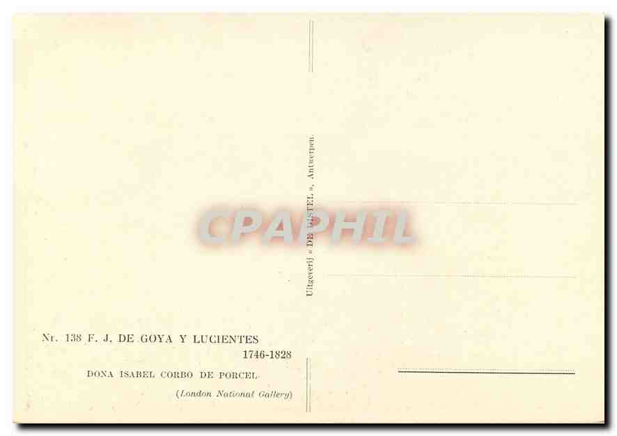 CPM FJ De Goya Y Lucientes 1746 1828  — Verso