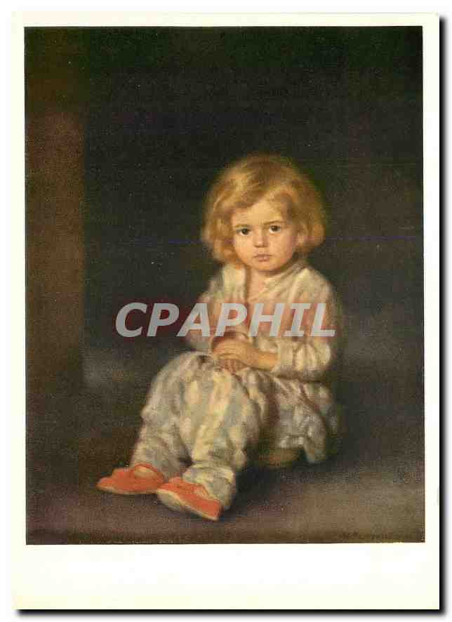 Petite fille assise — peinture — Verlag Leo Bandschäp, Wettingen - Recto