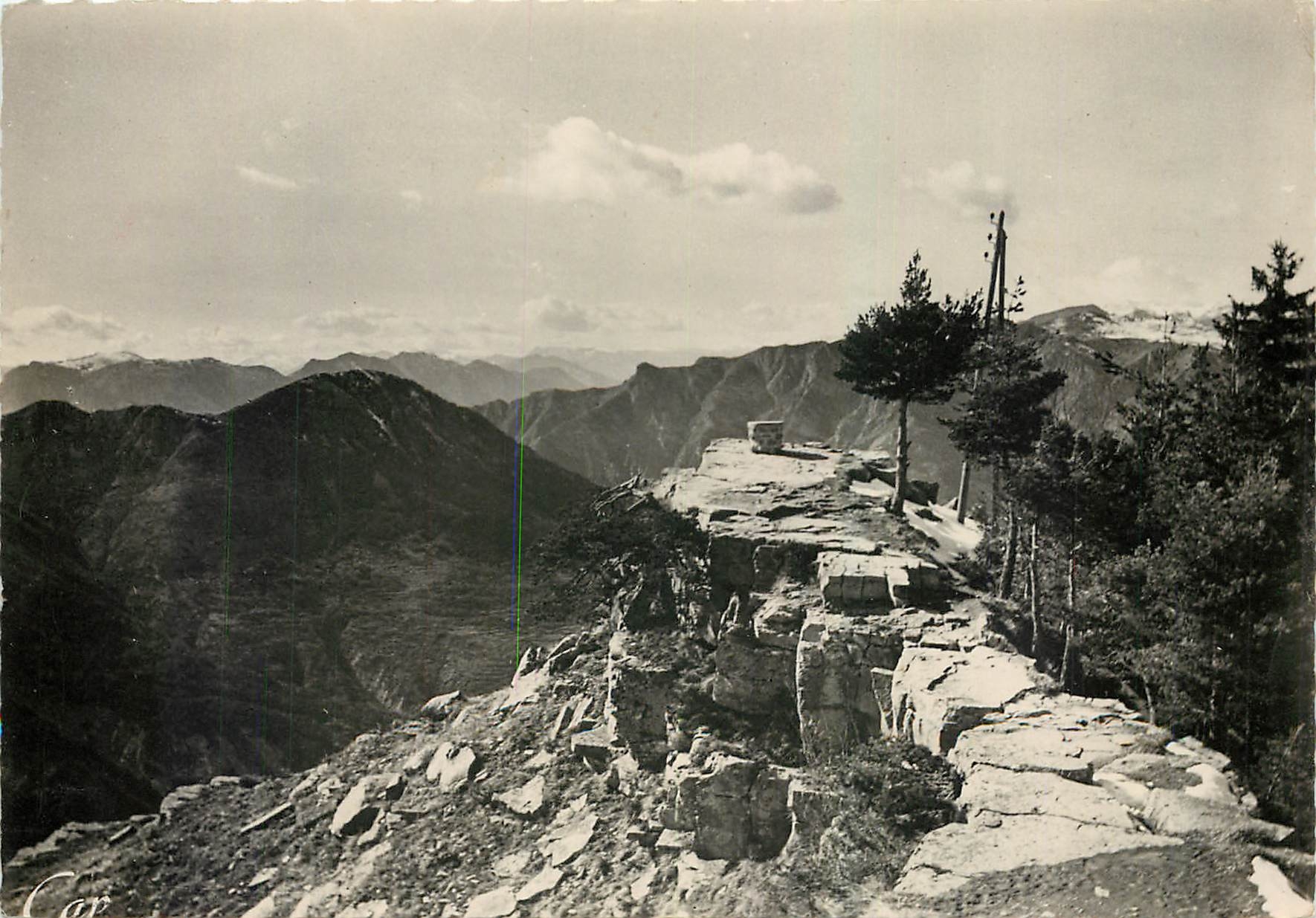CPM Peira Cava La Table d'orientation et la Chaine des Alpes 