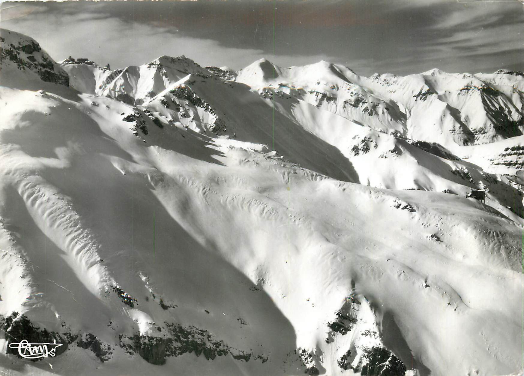 CPM Auron AM Vue aerienne de la descente sur la Vallee de la Roya 
