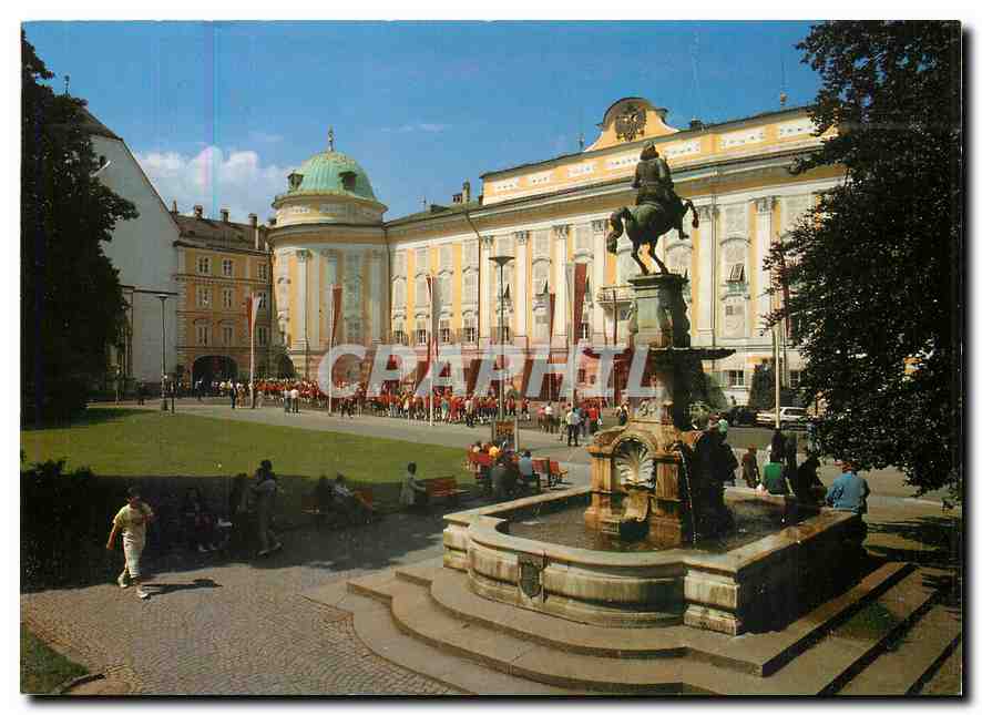 CPM Innsbruck Leopoldsbrunnen mit Hafkirche und Hofburg 