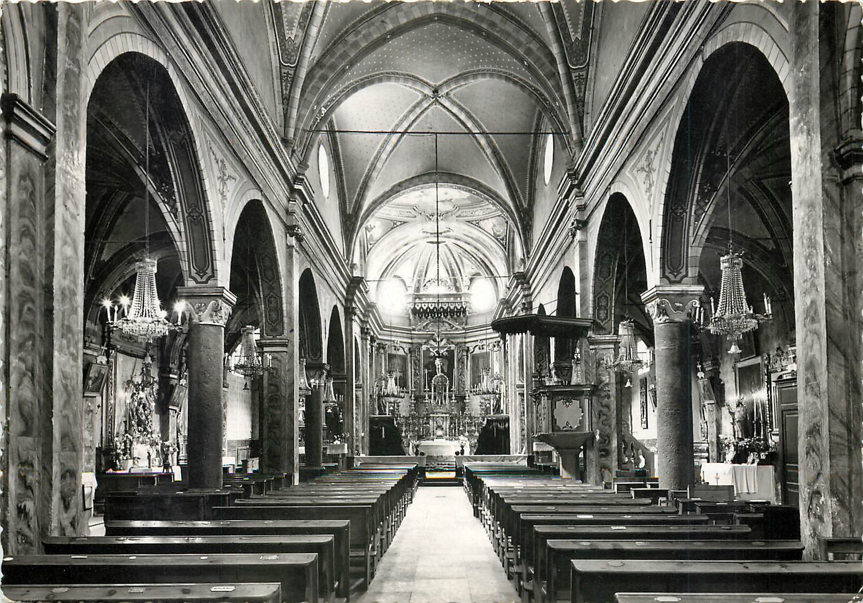 CPM La Brigue AM Eglise Saint Martin Interieur 
